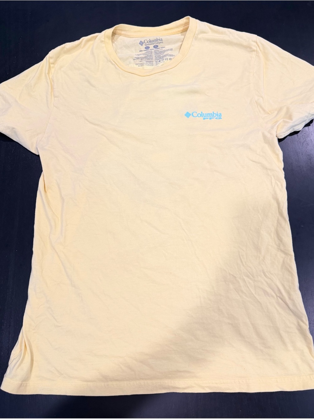 Columbia Men’s Pale Yellow Short-Sleeve Logo Tee